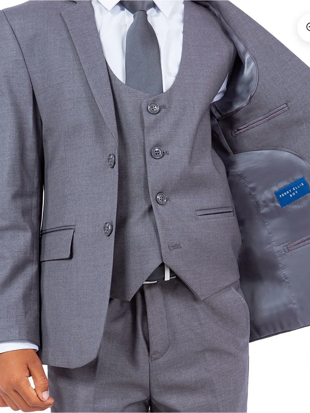 Perry Ellis Gray Three-Piece Boys' Suit